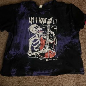 Skeleton Graphic Tie dye tee